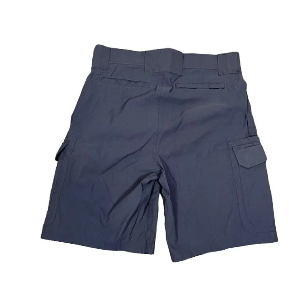 Eddie Bauer Nylon Spandex Cargo Shorts Slate Blue Size 32 Hiking Utility Outdoor